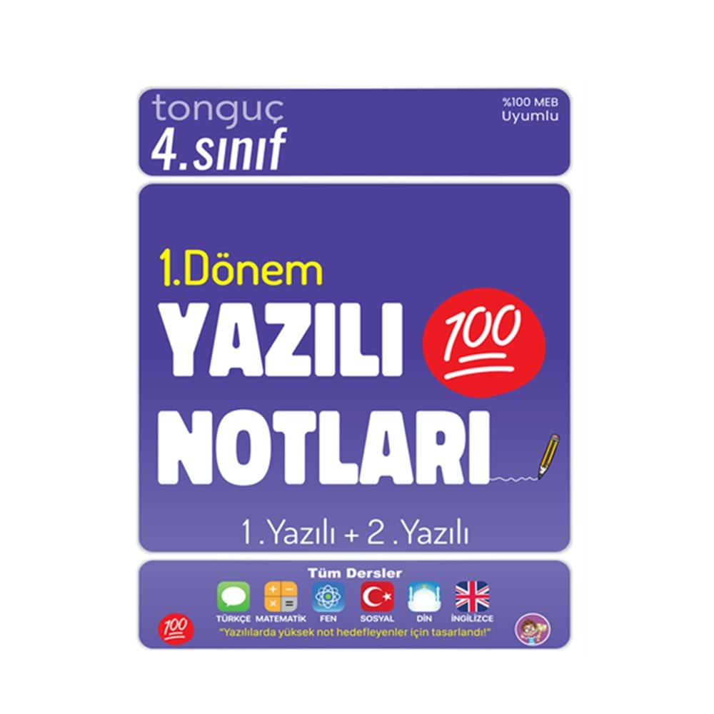 TONGUÇ 4.SINIF YAZILI NOTLARI 1.DÖNEM 1 VE 2.YAZILI