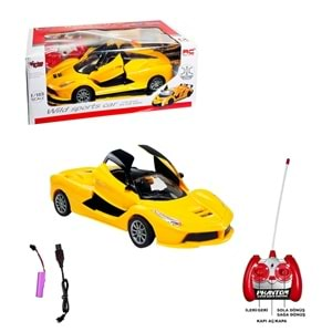 VARDEM UZAKTAN KUMANDALI FULL FONKSİYON ŞARJLI 1:18 WİLD SPORT CAR KAPILARI AÇILAN ARABA-1383-9A