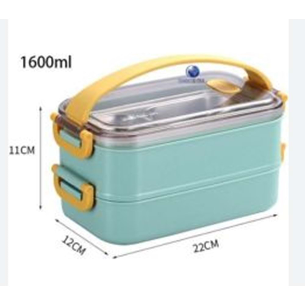 VAGONLİFE 1400 ML 3 BÖLMELİ PASLANMAZ ÇELİK LUNCH BOX BESLENME KABI-VGN363