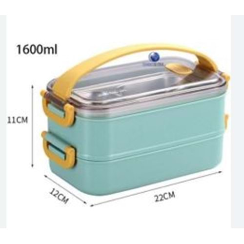 VAGONLİFE 1400 ML 3 BÖLMELİ PASLANMAZ ÇELİK LUNCH BOX BESLENME KABI-VGN363