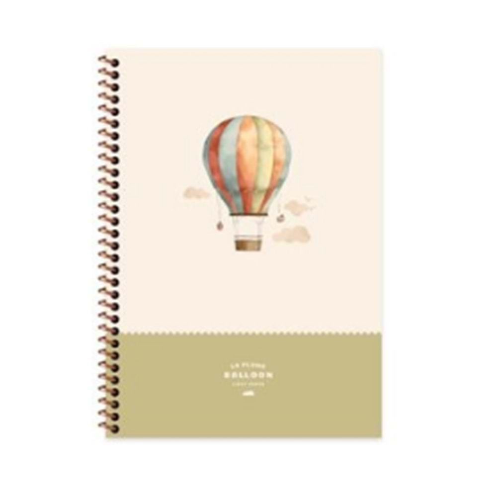 KESKİN COLOR 17*24 80 YAPRAK KARELİ SPİRALLİ SERT KAPAK LA PLUME BALLOON DEFTER-418142-99