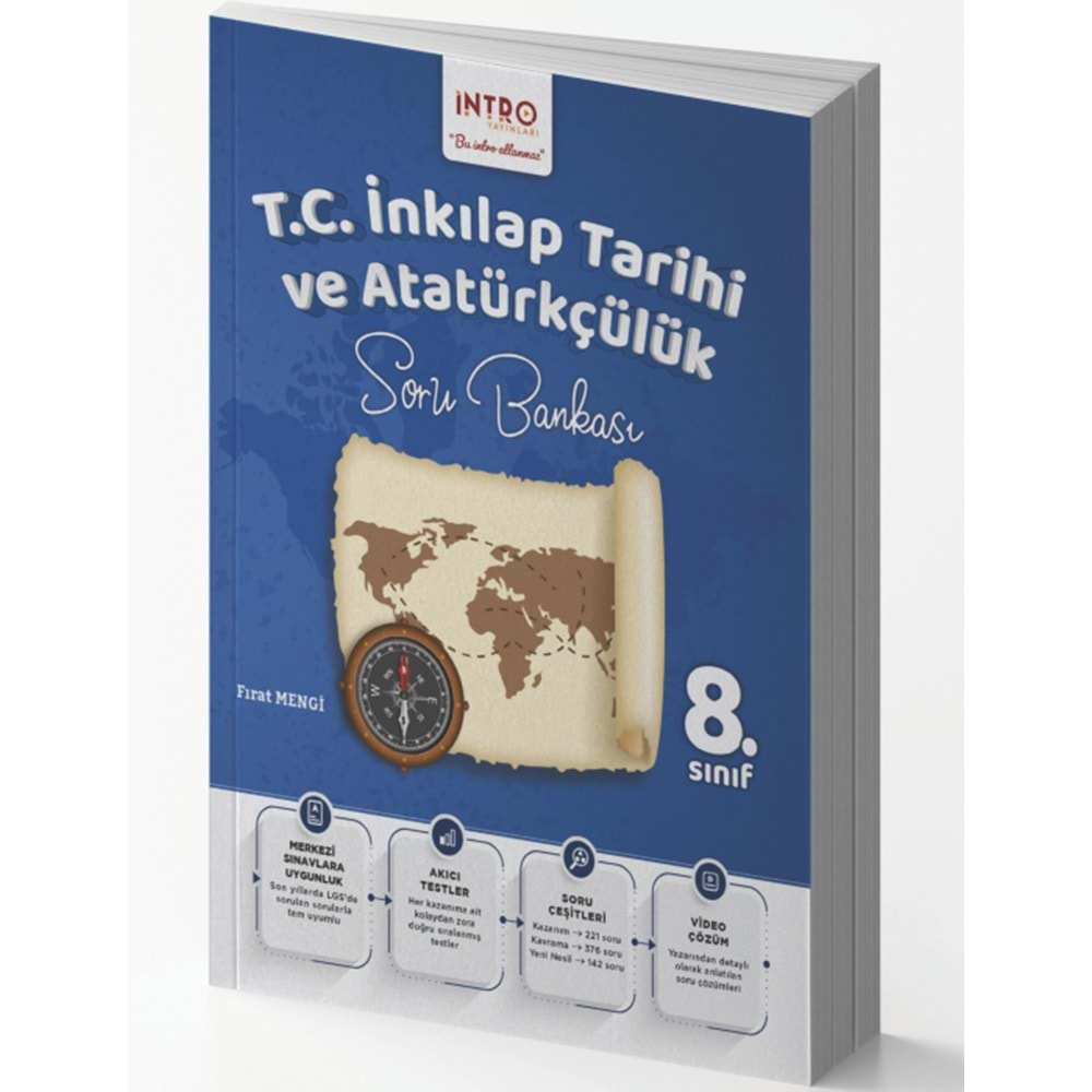 İNTRO YAYINLARI 8.SINIF T.C. İNKILAP TARİHİ VE ATATÜRKÇÜLÜK SORU BANKASI-2025