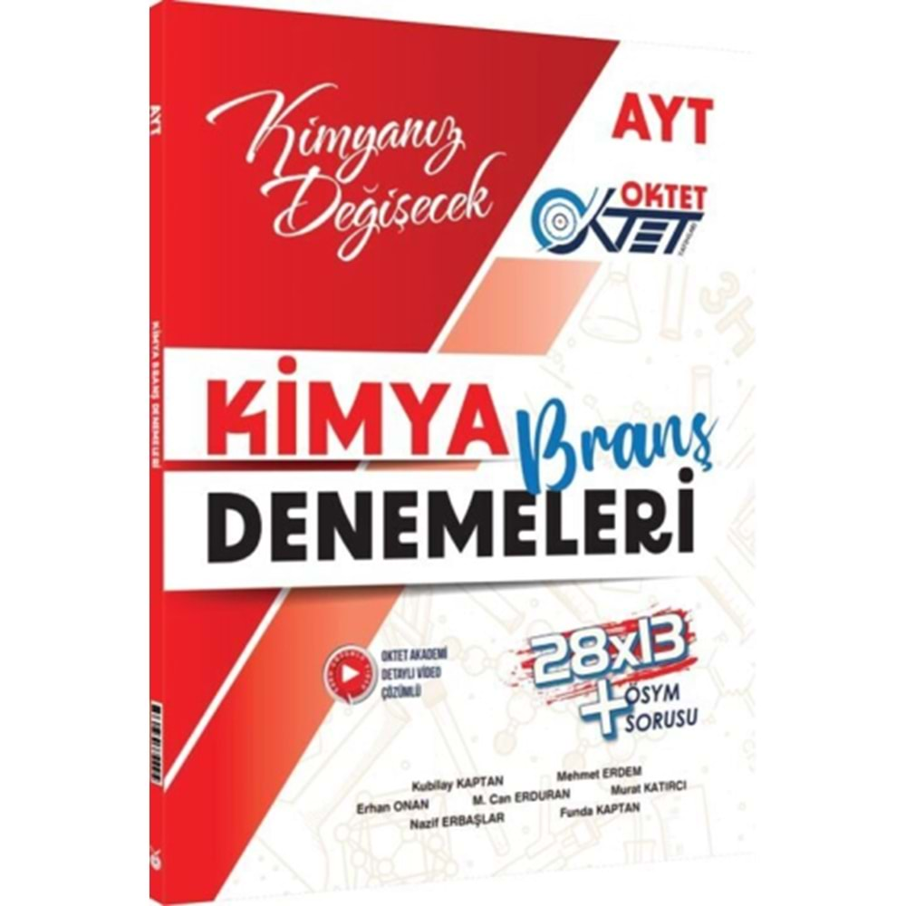 OKTET YAYINLARI AYT KİMYA 28*13 BRANŞ DENEMELERİ-2025